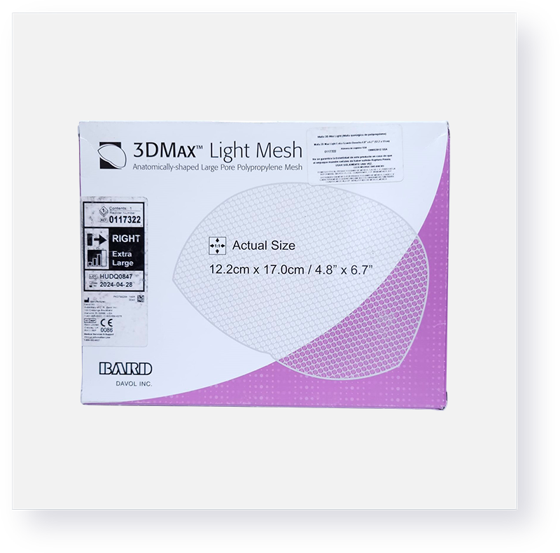 Malla 3DMAX polipropileno 12.2 x 17 cm Bard